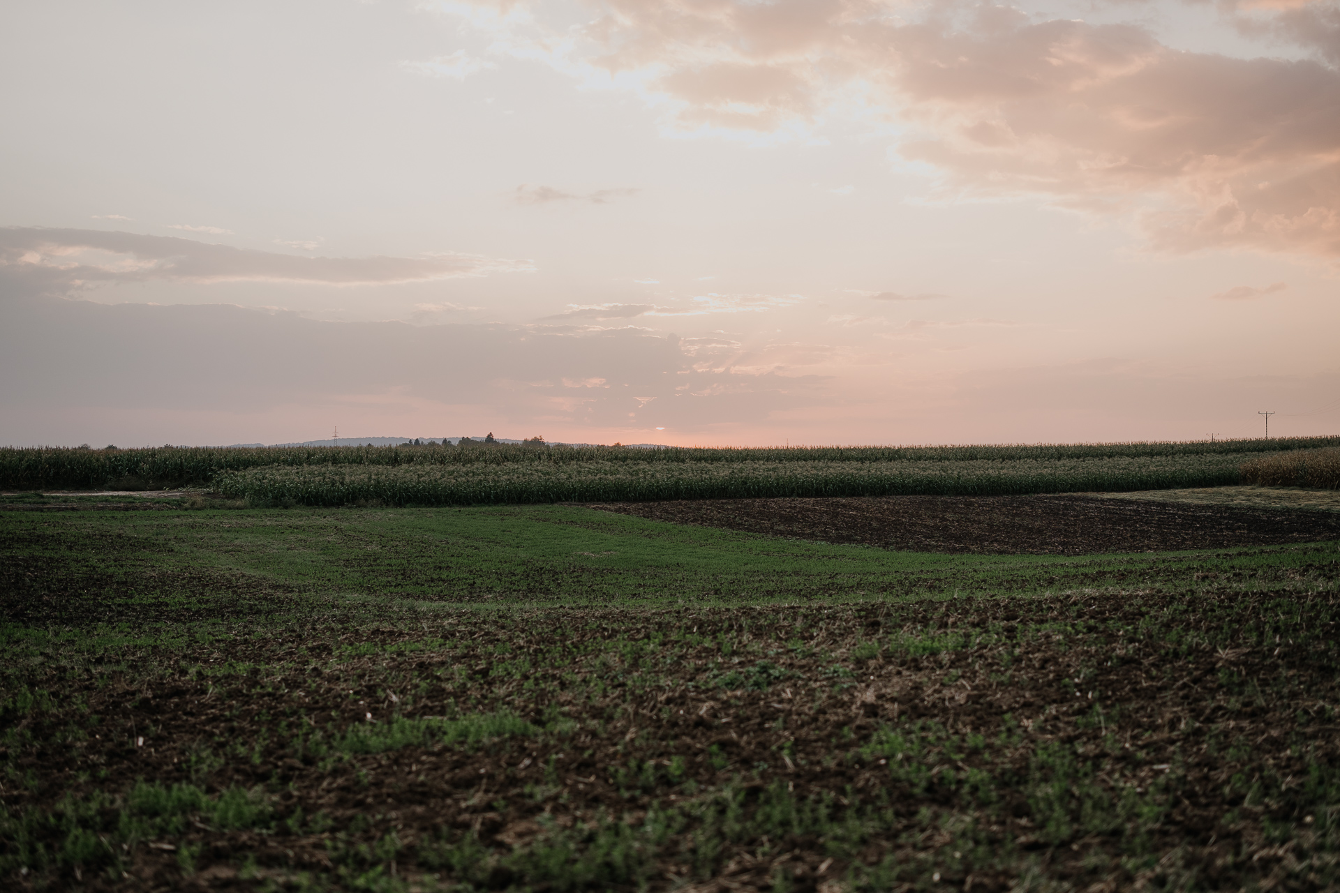 Zachód słońca przy Willi Bolestraszyce, Przemyśl, Podkarpacie